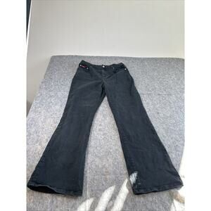 Chaps Jeans Women's Size 8 Black Denim Dark‎ Wash High Rise Logo
